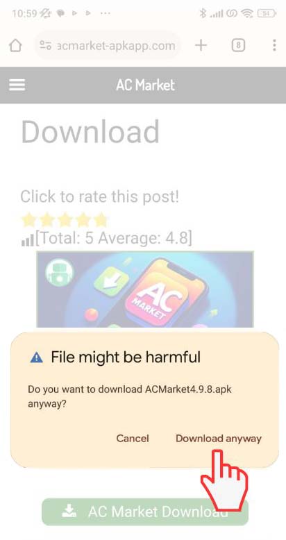 apk file download security warning settings